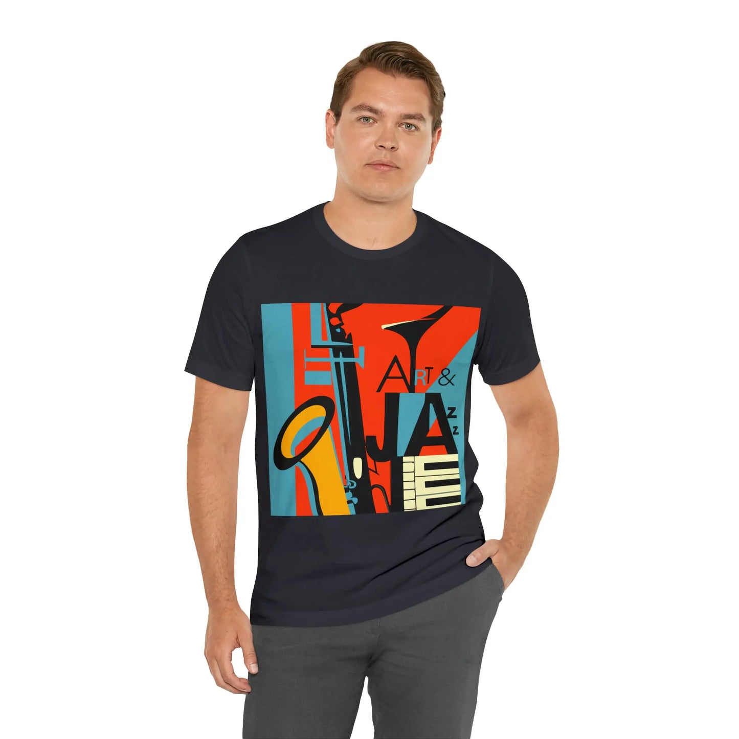 Art & Jazz Vintage Graphic T-Shirt | Unisex Jersey Short Sleeve Tee 