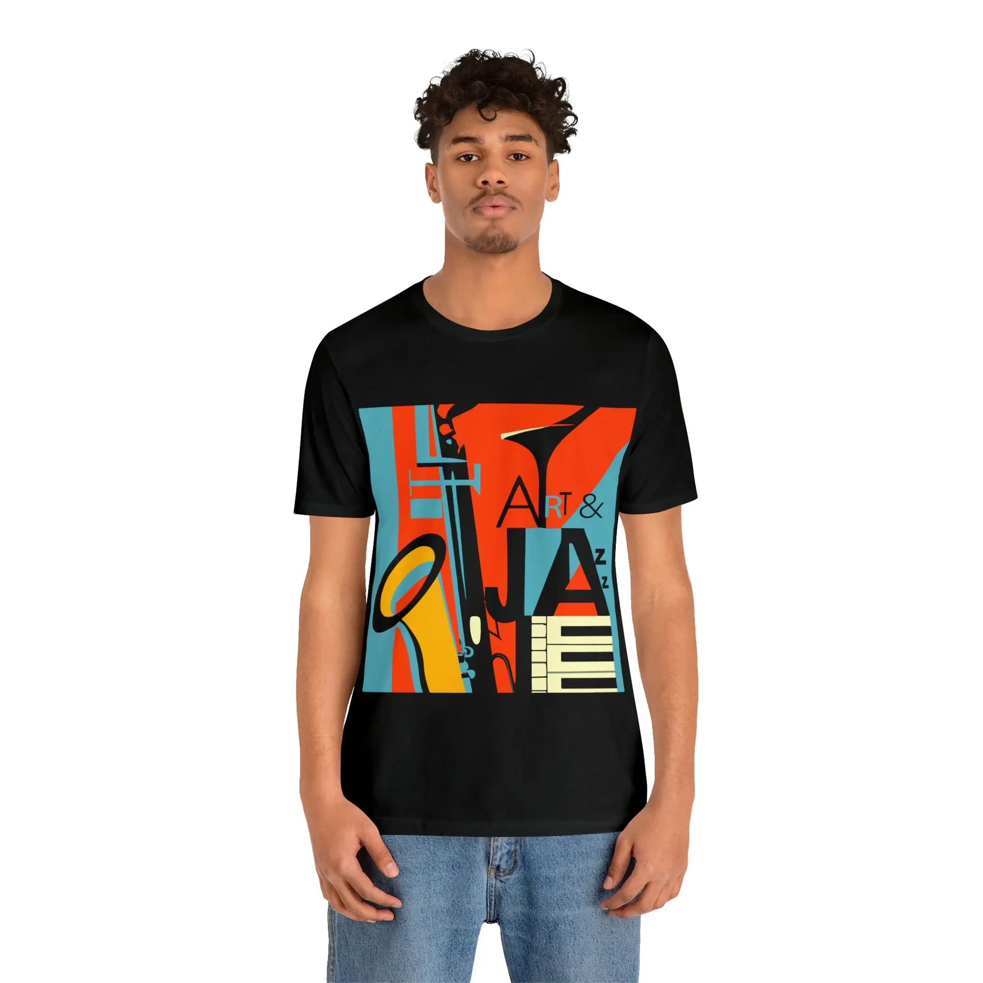 Art & Jazz Vintage Graphic T-Shirt | Unisex Jersey Short Sleeve Tee 