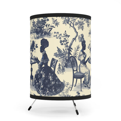 High Tea in the Garden Toile de Jouy | Tripod Lamp with High-Res Printed Shade, US\CA plug