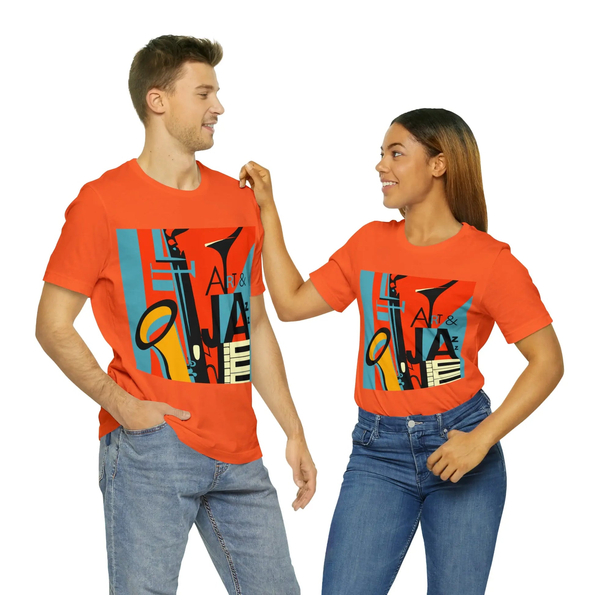 Art & Jazz Vintage Graphic T-Shirt | Unisex Jersey Short Sleeve Tee 