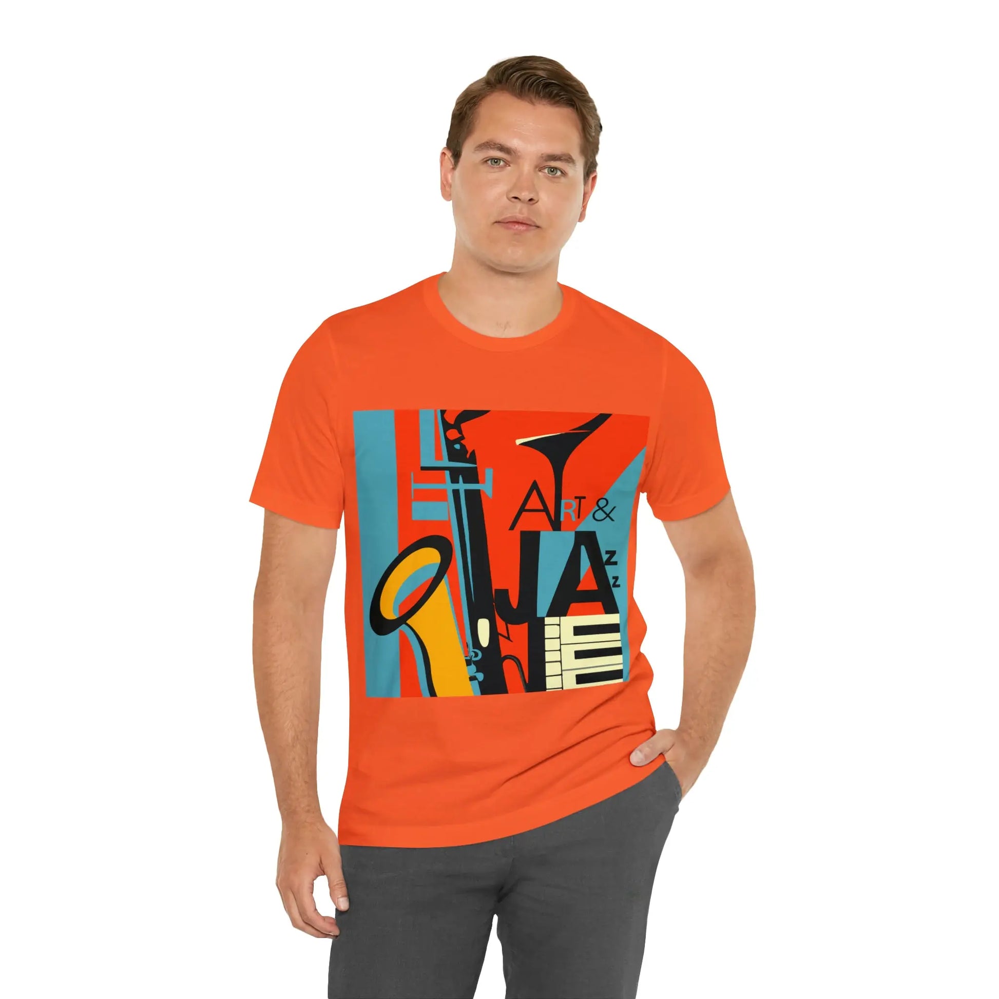 Art & Jazz Vintage Graphic T-Shirt | Unisex Jersey Short Sleeve Tee 