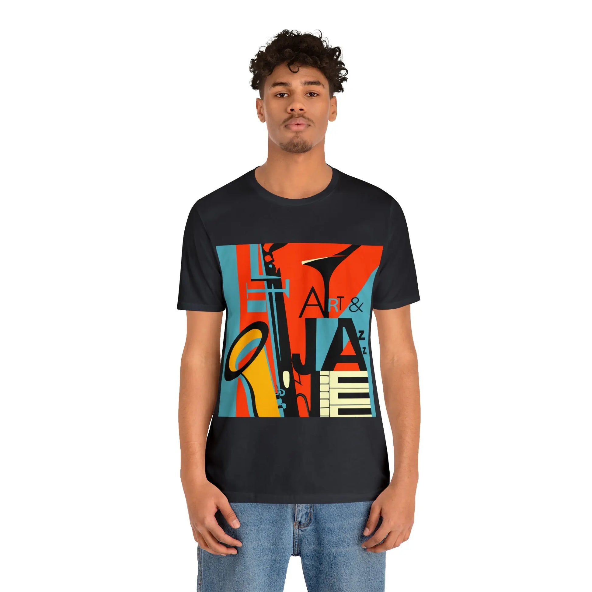 Art & Jazz Vintage Graphic T-Shirt | Unisex Jersey Short Sleeve Tee 