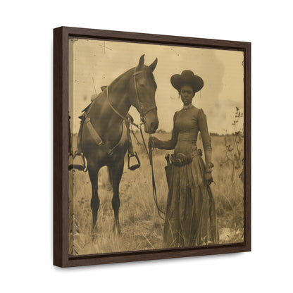 Black Cowgirl IV, Gallery Canvas Wraps, Square Frame