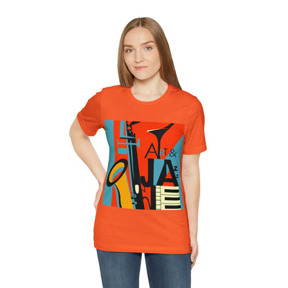 Art & Jazz Vintage Graphic T-Shirt | Unisex Jersey Short Sleeve Tee 