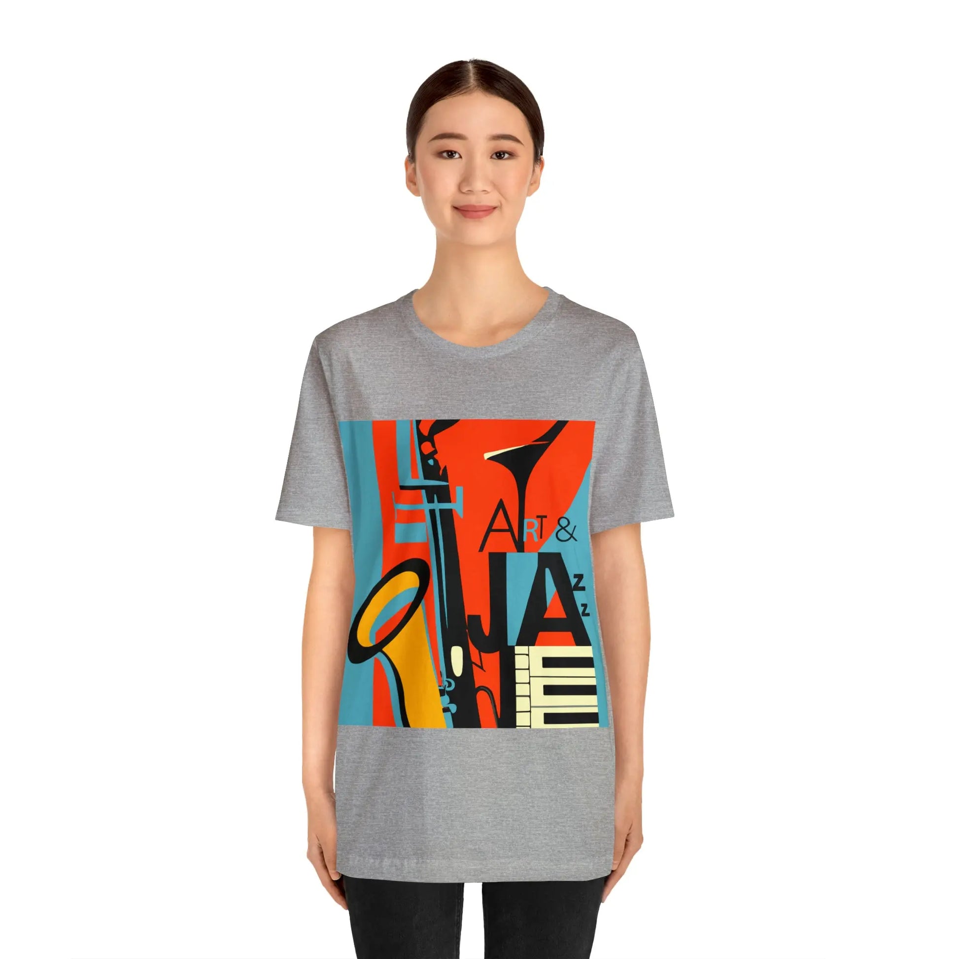 Art & Jazz Vintage Graphic T-Shirt | Unisex Jersey Short Sleeve Tee 