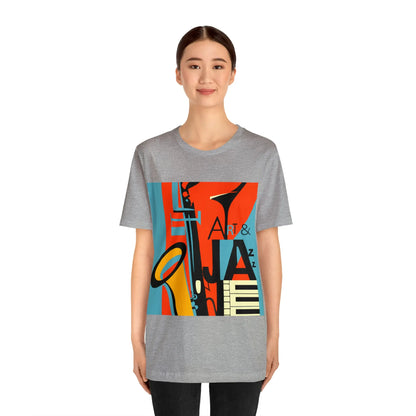 Art & Jazz Vintage Graphic T-Shirt | Unisex Jersey Short Sleeve Tee 