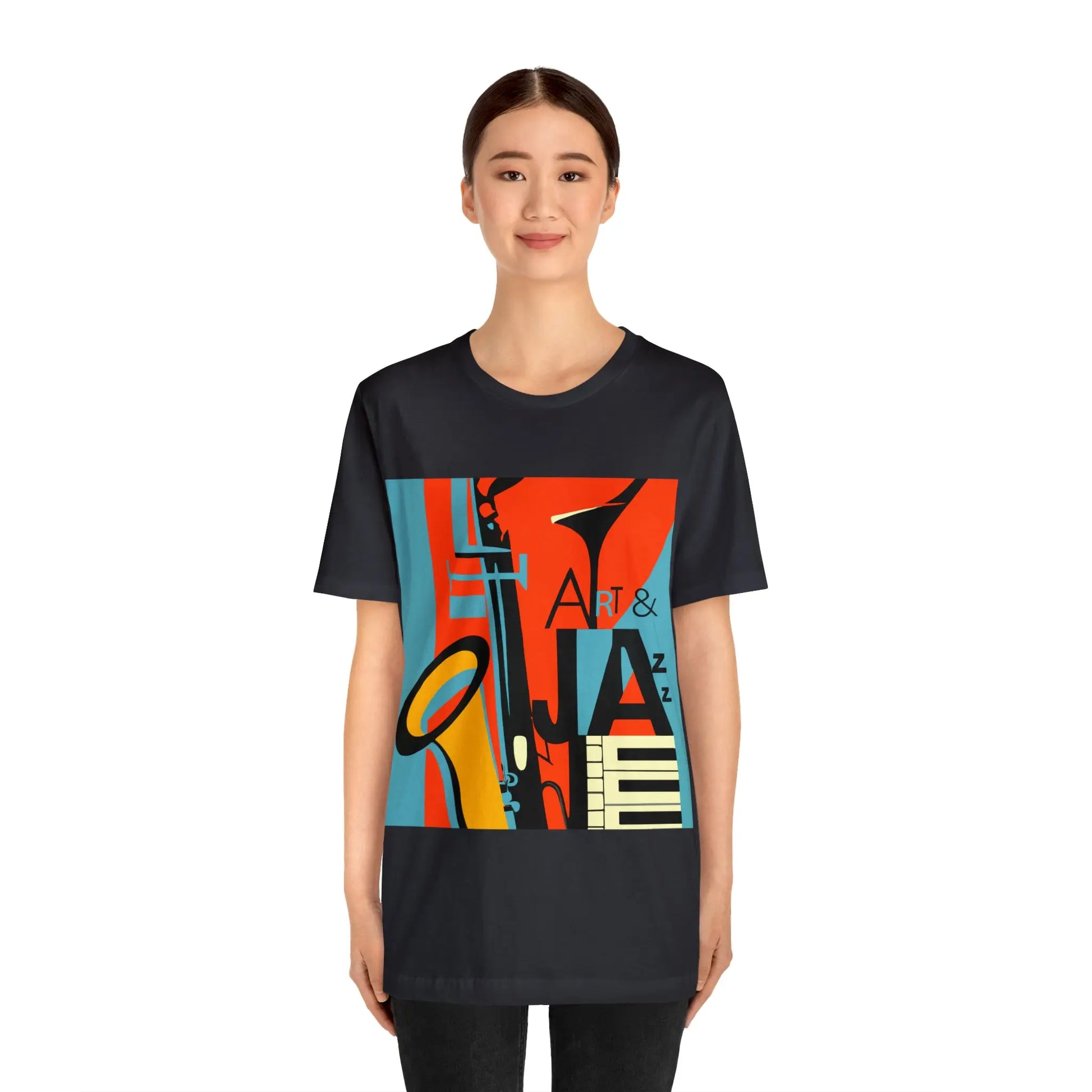 Art & Jazz Vintage Graphic T-Shirt | Unisex Jersey Short Sleeve Tee 