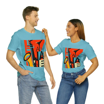 Art & Jazz Vintage Graphic T-Shirt | Unisex Jersey Short Sleeve Tee 