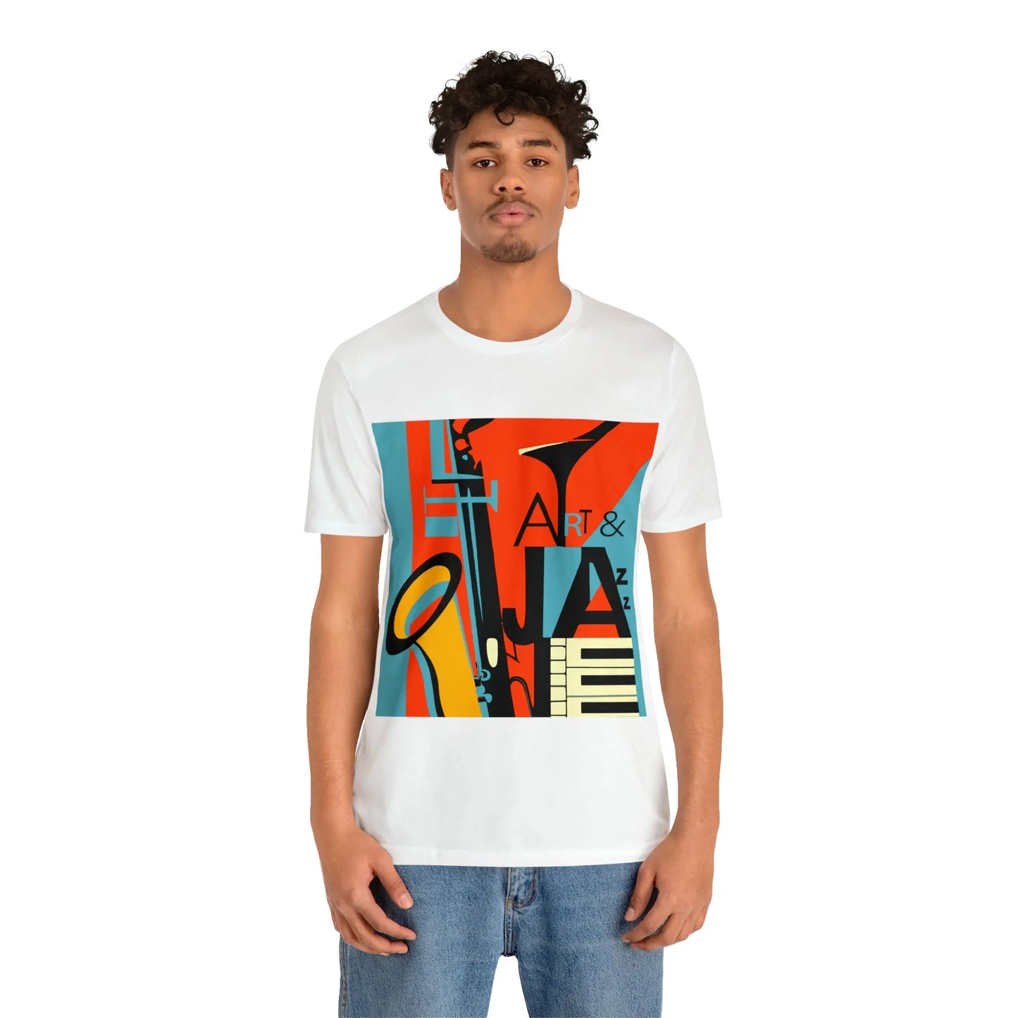 Art & Jazz Vintage Graphic T-Shirt | Unisex Jersey Short Sleeve Tee 