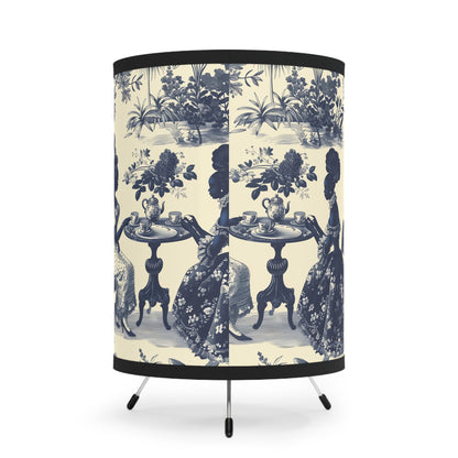 High Tea in the Garden Toile de Jouy | Tripod Lamp with High-Res Printed Shade, US\CA plug