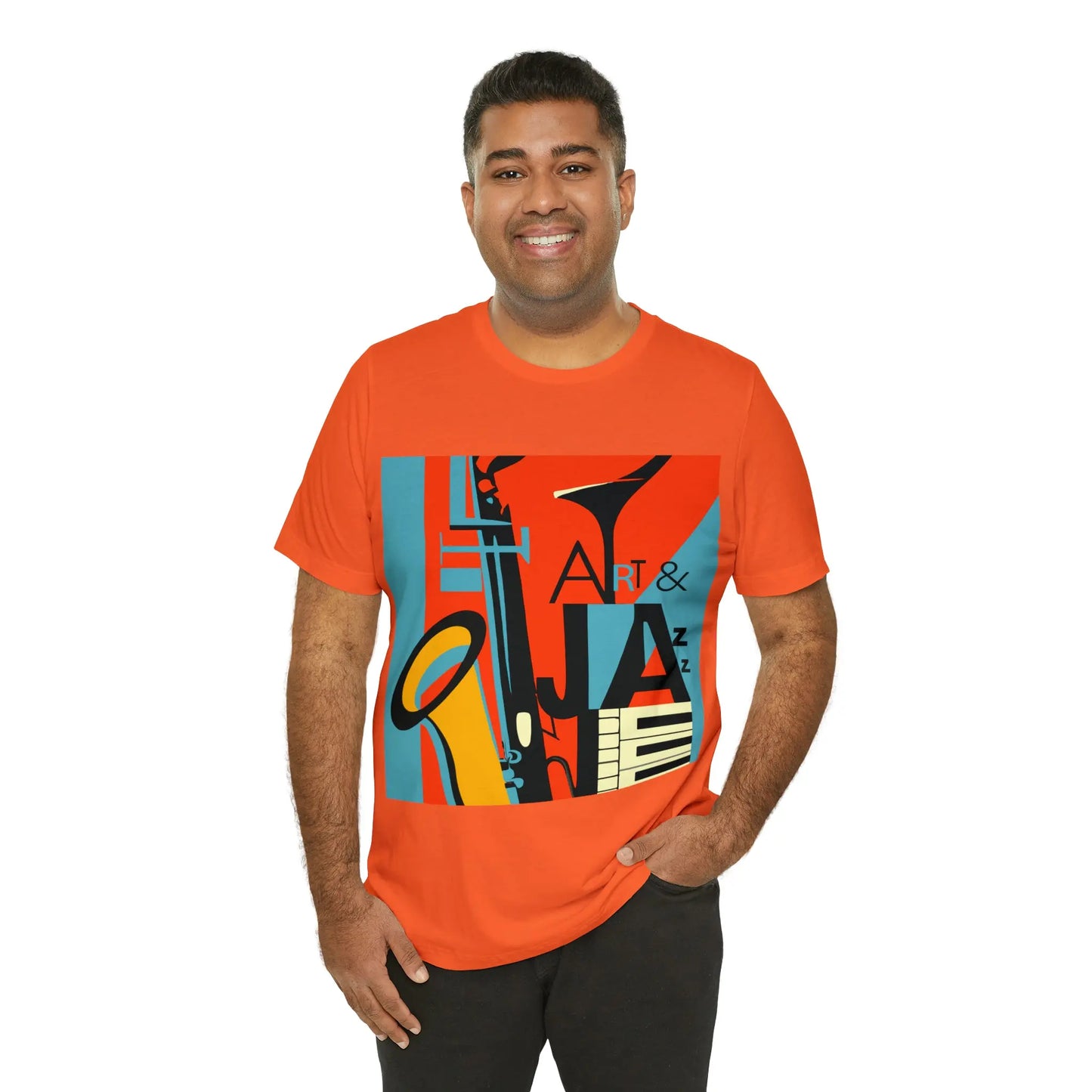 Art & Jazz Vintage Graphic T-Shirt | Unisex Jersey Short Sleeve Tee 