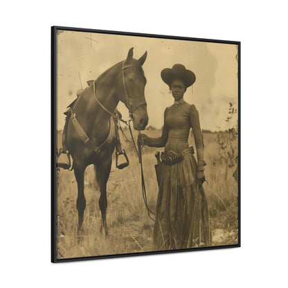 Black Cowgirl IV, Gallery Canvas Wraps, Square Frame