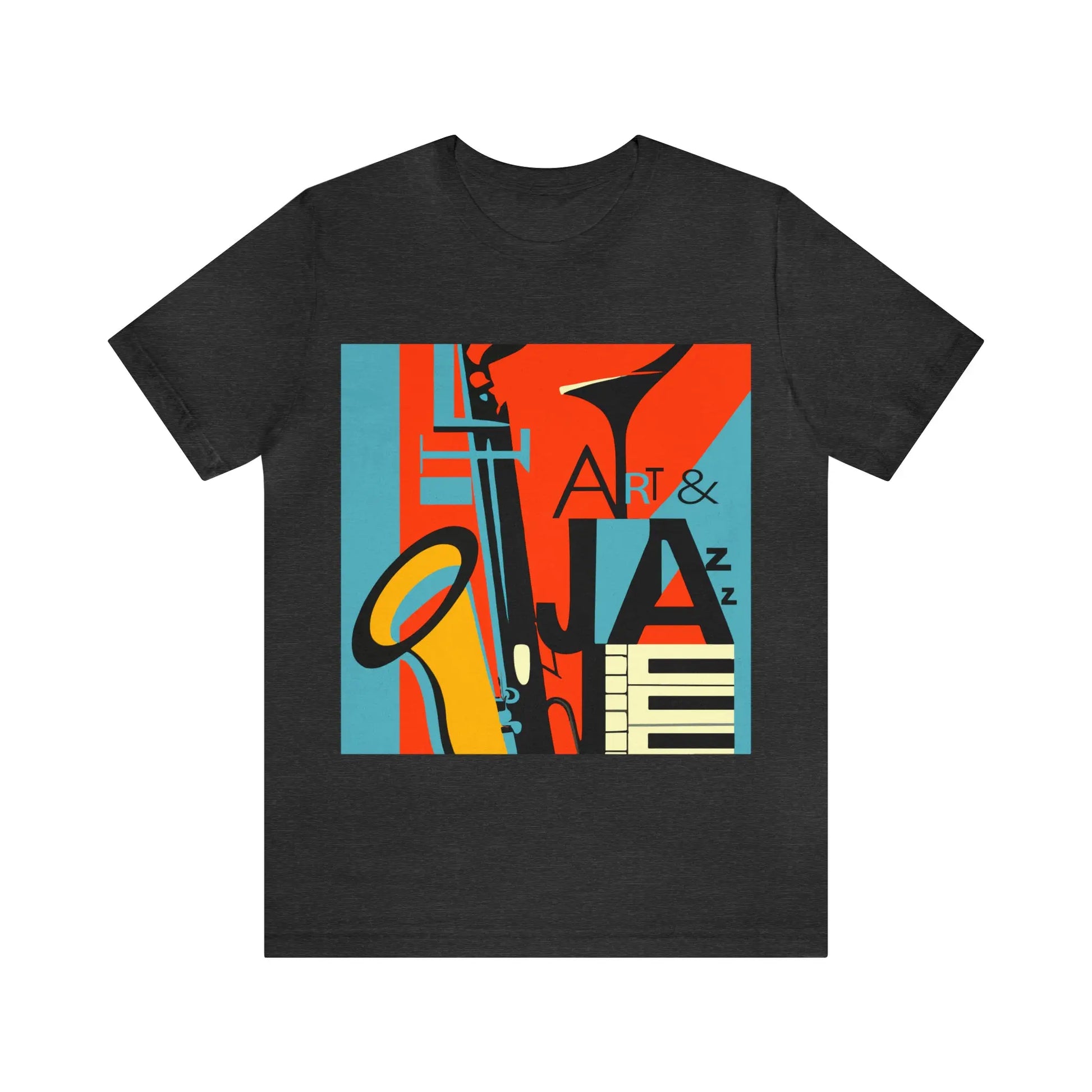 Art & Jazz Vintage Graphic T-Shirt | Unisex Jersey Short Sleeve Tee 