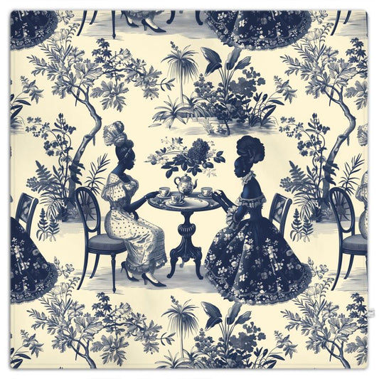 High Tea in the Garden Toile de Jouy Picnic Blanket