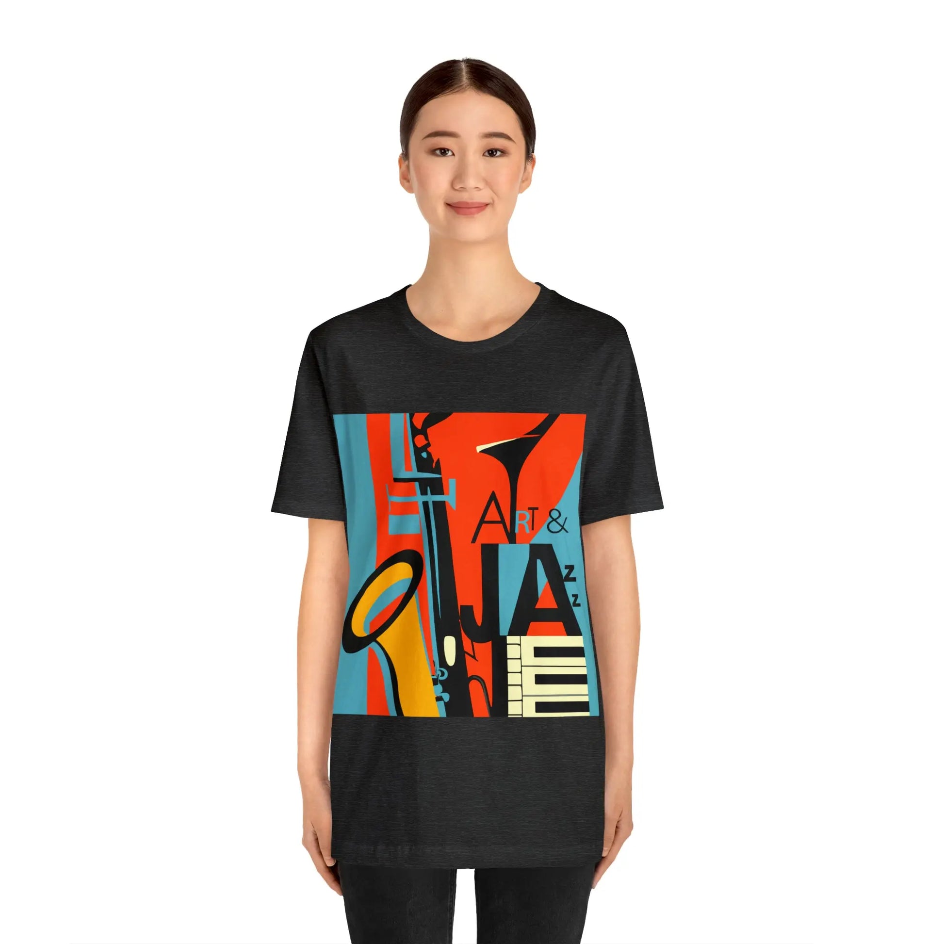 Art & Jazz Vintage Graphic T-Shirt | Unisex Jersey Short Sleeve Tee 