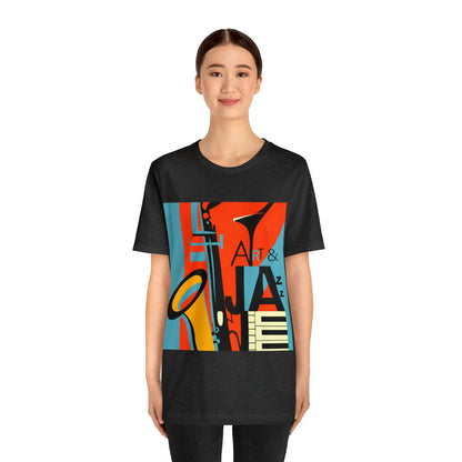 Art & Jazz Vintage Graphic T-Shirt | Unisex Jersey Short Sleeve Tee 