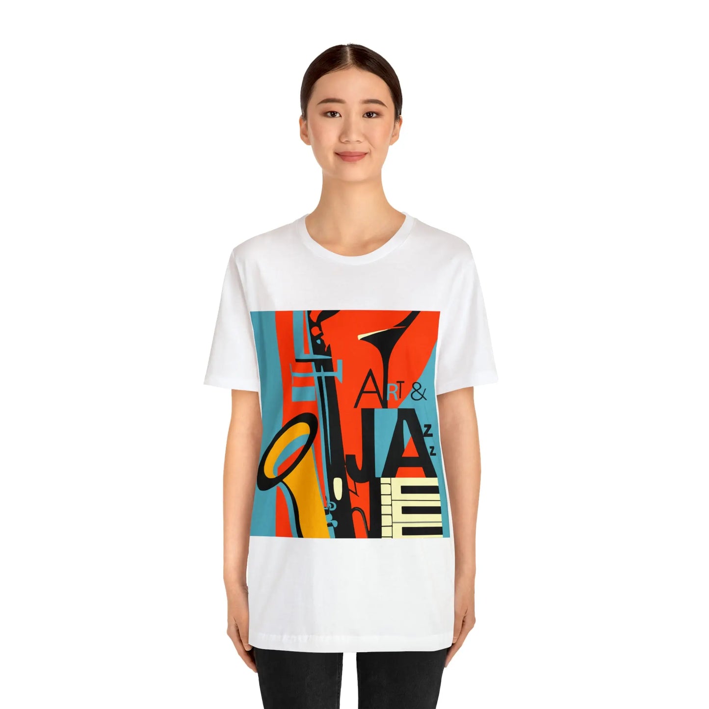 Art & Jazz Vintage Graphic T-Shirt | Unisex Jersey Short Sleeve Tee 