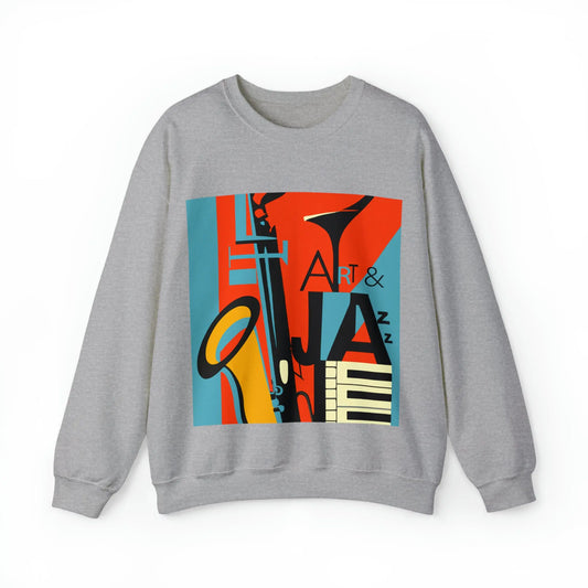 Art & Jazz Vintage Sweatshirt | Unisex Heavy Blend™ Crewneck Sweatshirt 
