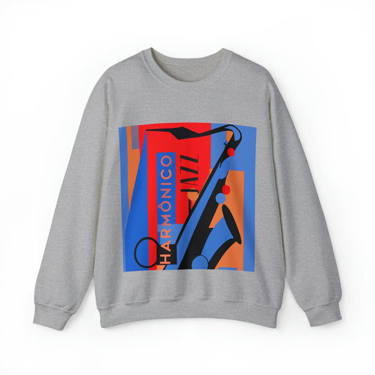 Harmônico Jazz Graphic Sweatshirt | Unisex Heavy Blend™ Crewneck Sweatshirt 