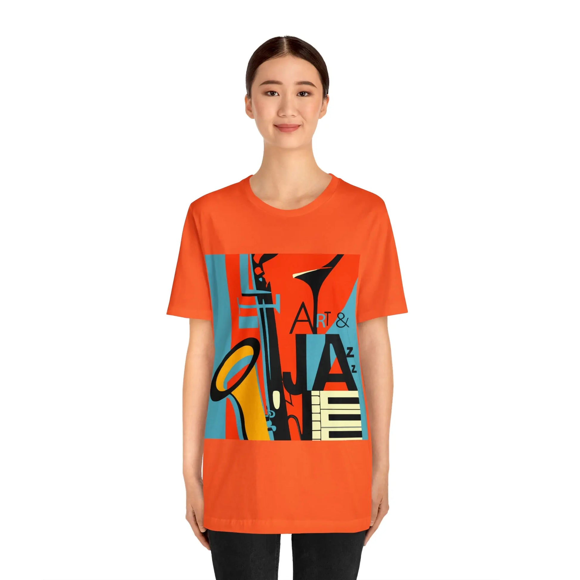 Art & Jazz Vintage Graphic T-Shirt | Unisex Jersey Short Sleeve Tee 