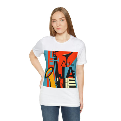 Art & Jazz Vintage Graphic T-Shirt | Unisex Jersey Short Sleeve Tee 