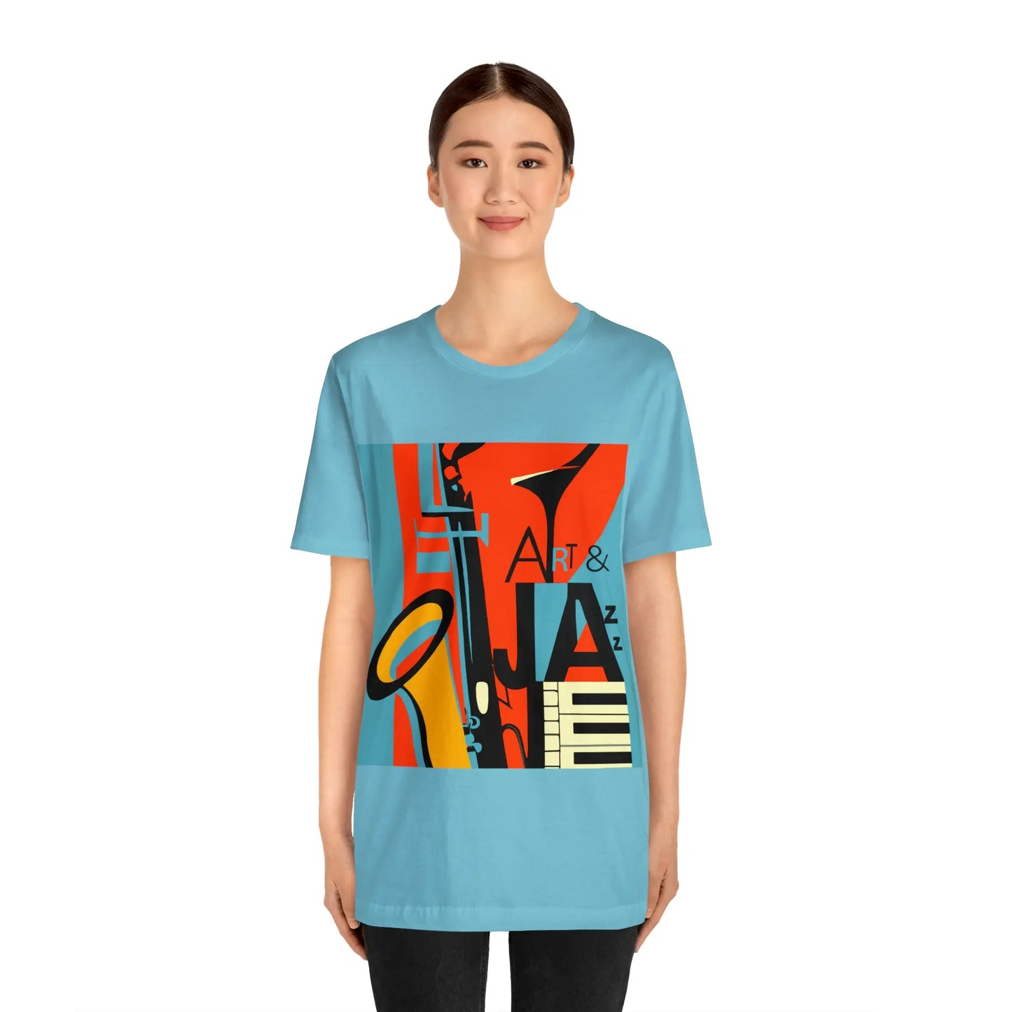 Art & Jazz Vintage Graphic T-Shirt | Unisex Jersey Short Sleeve Tee 