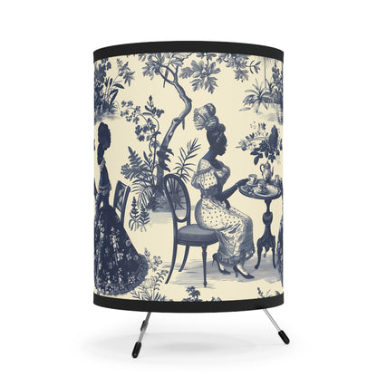 High Tea in the Garden Toile de Jouy | Tripod Lamp with High-Res Printed Shade, US\CA plug