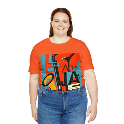 Art & Jazz Vintage Graphic T-Shirt | Unisex Jersey Short Sleeve Tee 