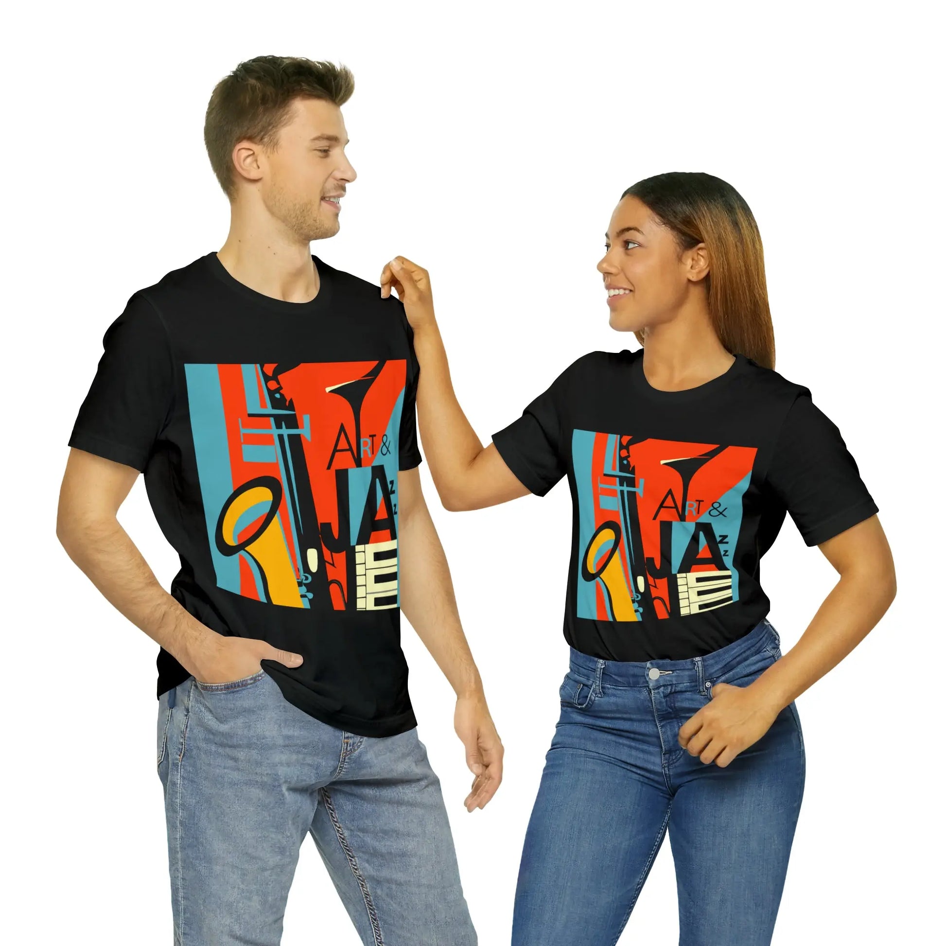 Art & Jazz Vintage Graphic T-Shirt | Unisex Jersey Short Sleeve Tee 