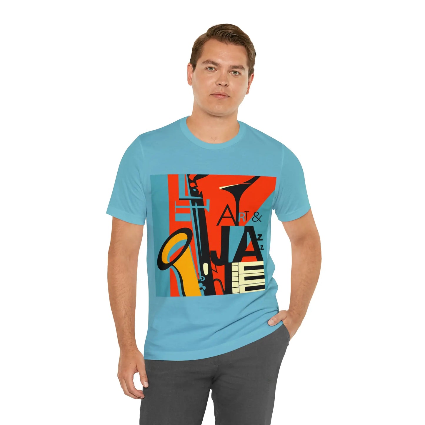 Art & Jazz Vintage Graphic T-Shirt | Unisex Jersey Short Sleeve Tee 