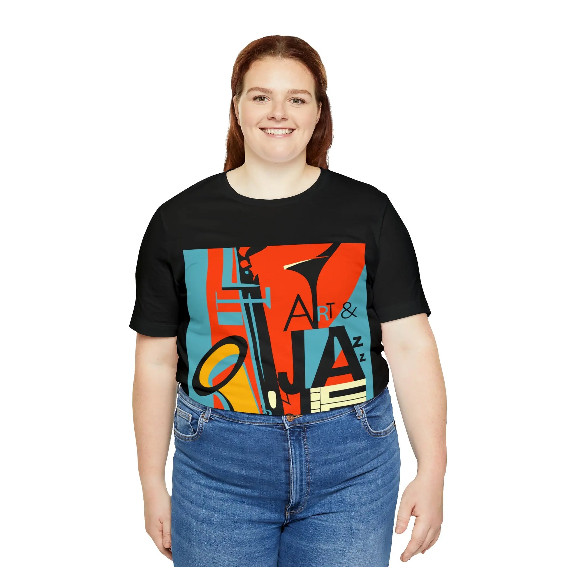 Art & Jazz Vintage Graphic T-Shirt | Unisex Jersey Short Sleeve Tee 