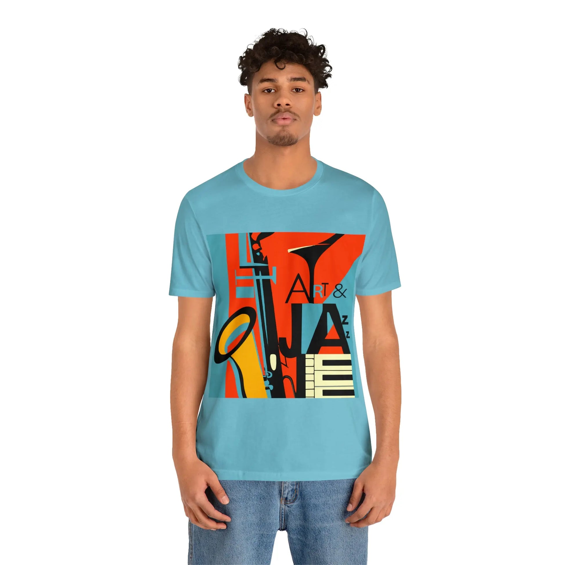 Art & Jazz Vintage Graphic T-Shirt | Unisex Jersey Short Sleeve Tee 