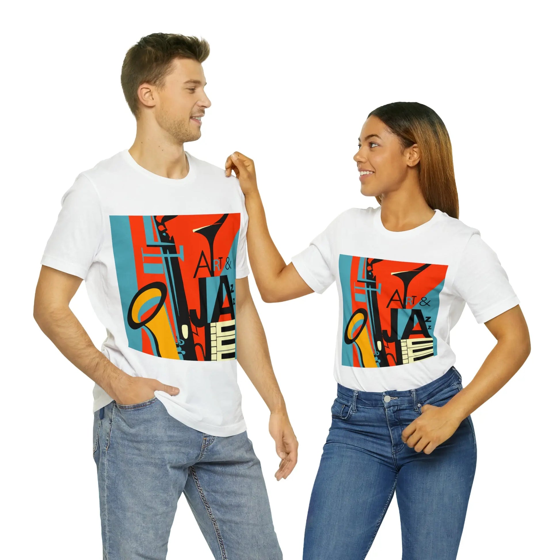 Art & Jazz Vintage Graphic T-Shirt | Unisex Jersey Short Sleeve Tee 