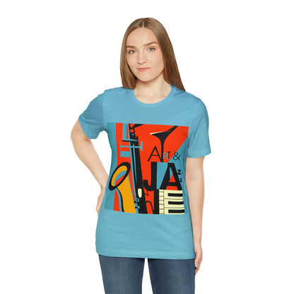 Art & Jazz Vintage Graphic T-Shirt | Unisex Jersey Short Sleeve Tee 