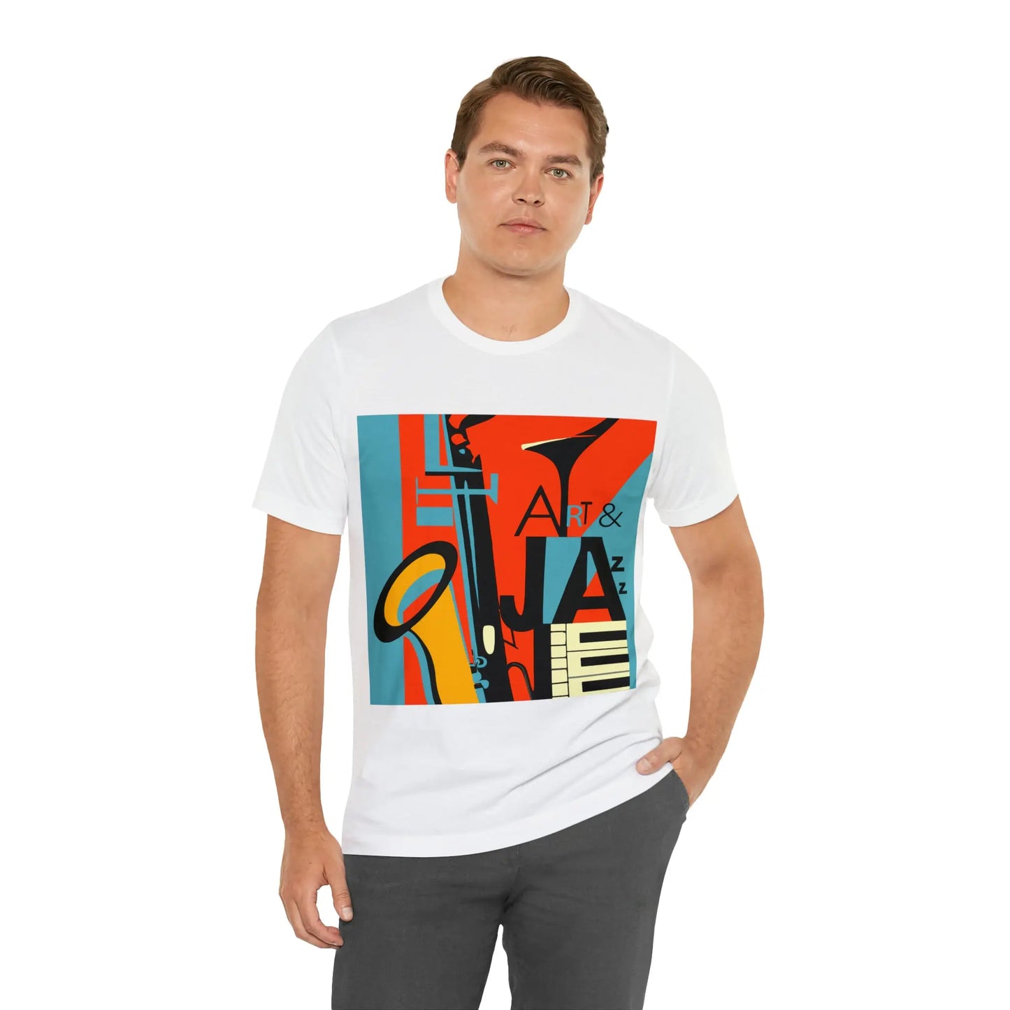 Art & Jazz Vintage Graphic T-Shirt | Unisex Jersey Short Sleeve Tee 