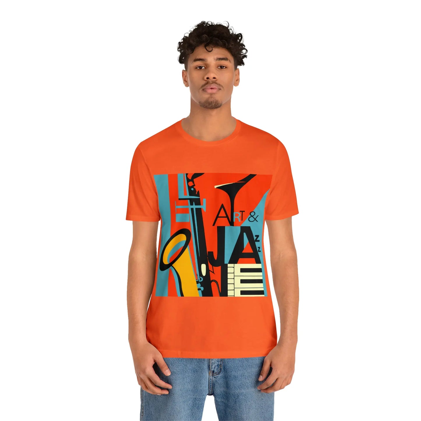 Art & Jazz Vintage Graphic T-Shirt | Unisex Jersey Short Sleeve Tee 