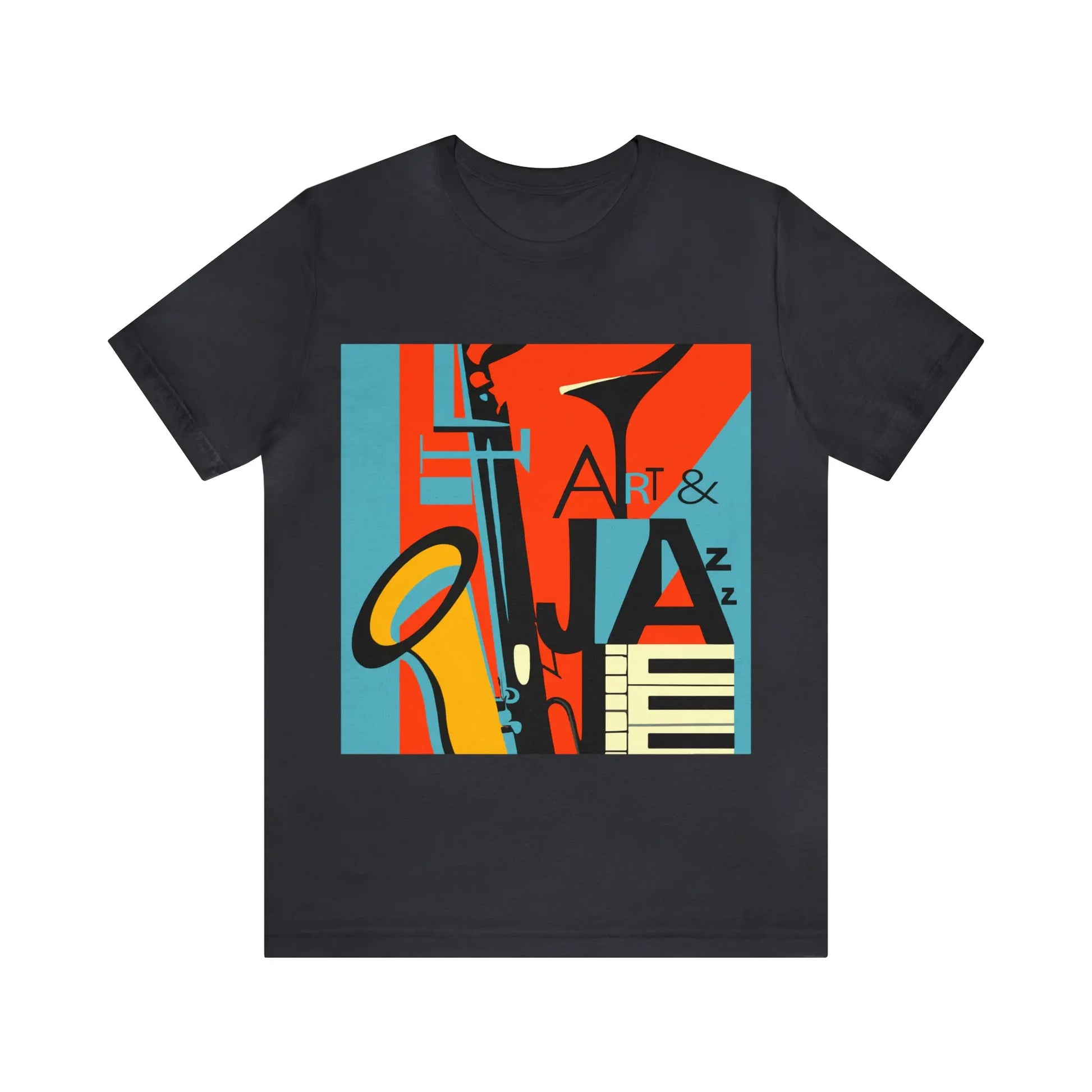 Art & Jazz Vintage Graphic T-Shirt | Unisex Jersey Short Sleeve Tee 