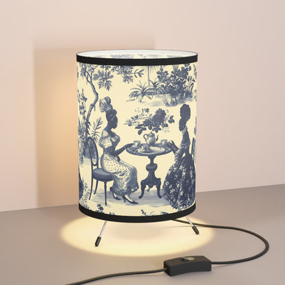 High Tea in the Garden Toile de Jouy | Tripod Lamp with High-Res Printed Shade, US\CA plug