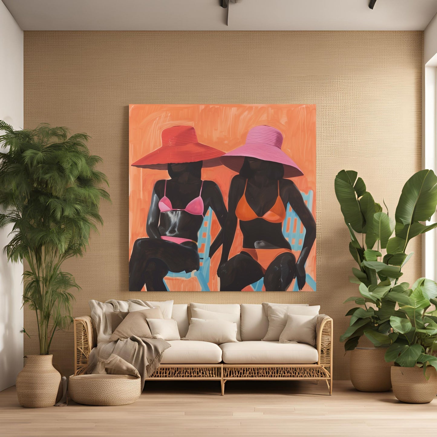 Poolside | Women Art | Black Woman Art | African American Art | Black Culture Art | Canvas Gallery Wraps