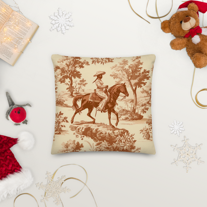 American Western Cowgirl Pillow