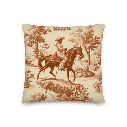 American Western Cowgirl Pillow