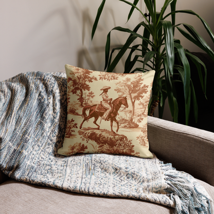 American Western Cowgirl Pillow