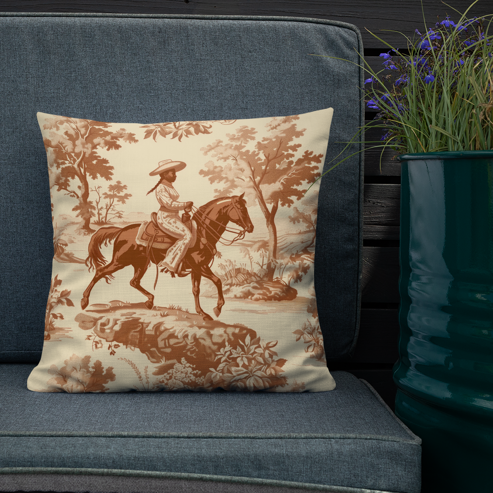 American Western Cowgirl Pillow