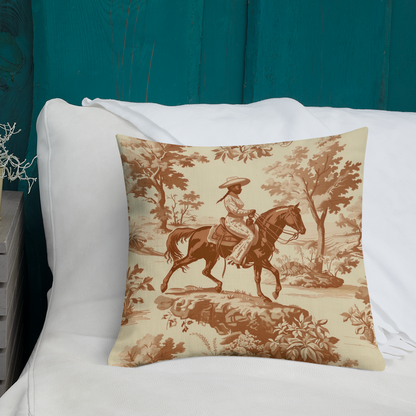 American Western Cowgirl Pillow