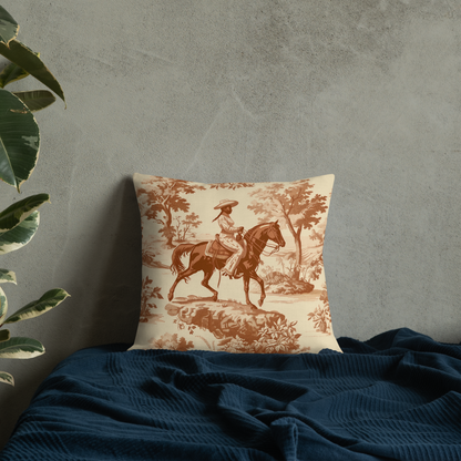 American Western Cowgirl Pillow