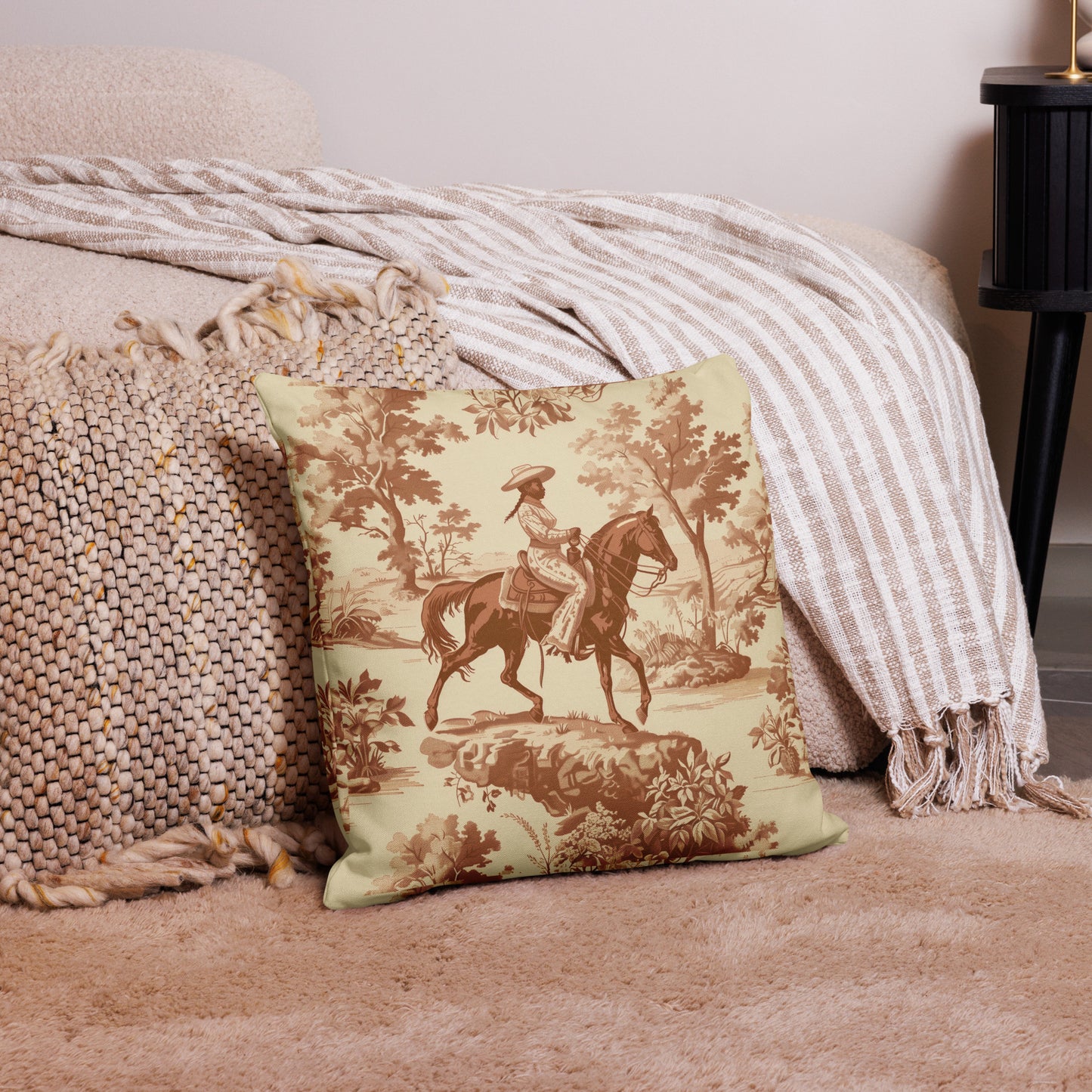 American Western Cowgirl Pillow