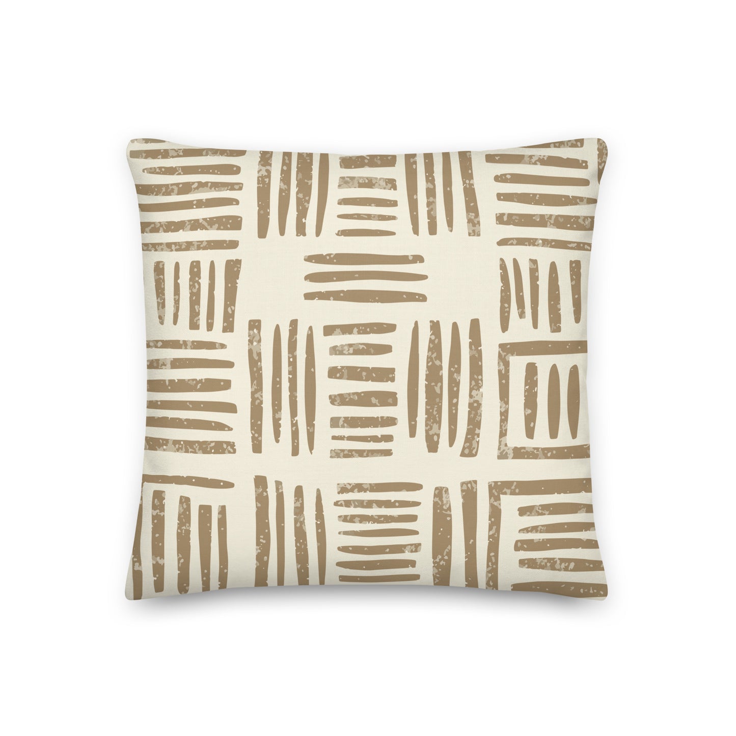 Sand + Ivory, African Mudcloth Throw Pillow