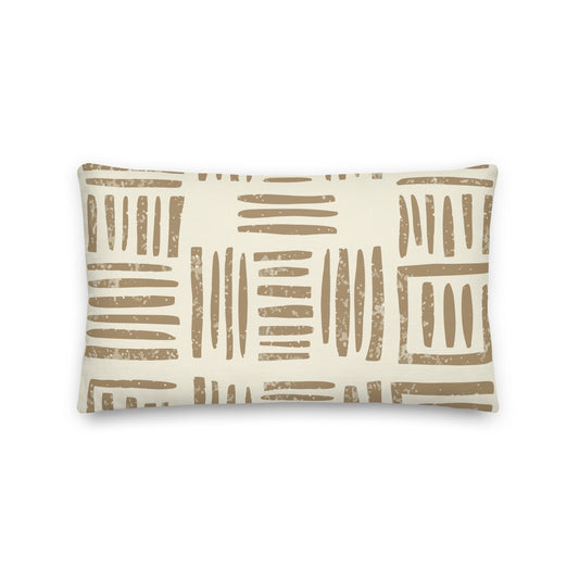 Sand + Ivory, African Mudcloth Throw Pillow