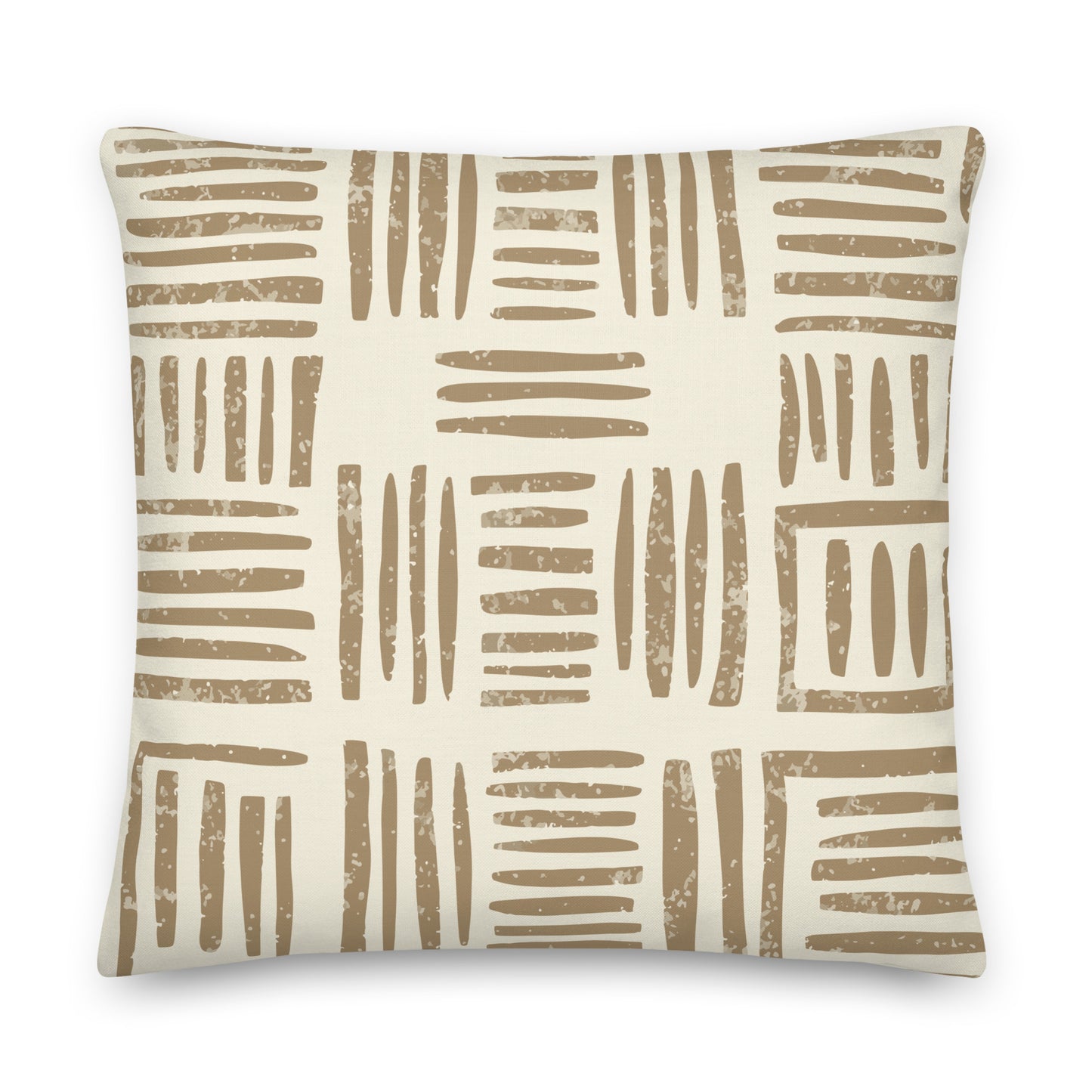 Sand + Ivory, African Mudcloth Throw Pillow