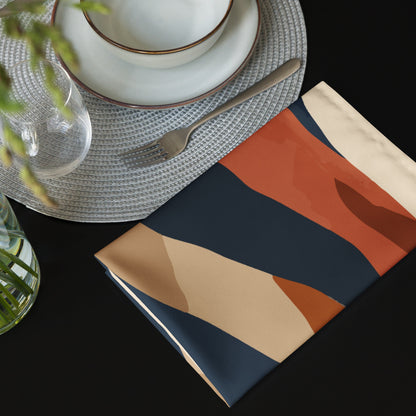 Abstract Mountain Landscape Cloth Napkin Set